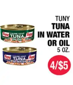 Carnicerias Jimenez TUNY TUNA IN WATER OR OIL offer