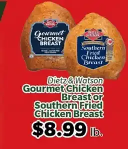 Living Fresh Market Dietz & Watson Gourmet Chicken Breast or Southern Fried Chicken Breast offer