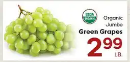 Rich's Fresh Market Organic Jumbo Green Grapes offer