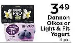 Rich's Fresh Market Dannon Oikos or Light & Fit Yogurt offer