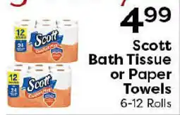 Rich's Fresh Market Scott Bath Tissue or Paper Towels offer