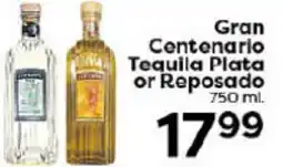 Rich's Fresh Market Gran Centenario Tequila Plata or Reposado offer