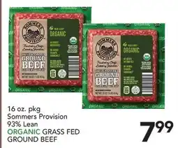 Pete's Fresh Market Sommers Provision 93% Lean ORGANIC GRASS FED GROUND BEEF offer