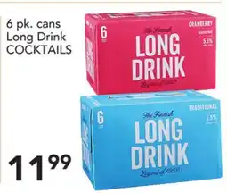 Pete's Fresh Market 6 pk. cans Long Drink COCKTAILS offer