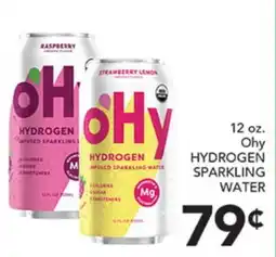 Pete's Fresh Market 12 oz. Ohy HYDROGEN INFUSED SPARKLING WATER offer