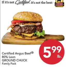 Pete's Fresh Market Certified Angus Beef 80% Lean GROUND CHUCK offer