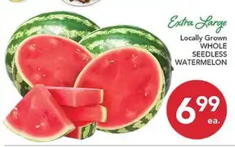 Pete's Fresh Market Locally Grown WHOLE SEEDLESS WATERMELON offer