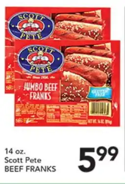 Pete's Fresh Market Scott Pete BEEF FRANKS offer