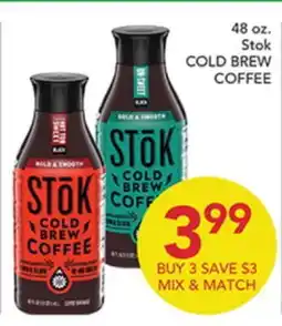 Pete's Fresh Market 48 oz. Stok COLD BREW COFFEE offer