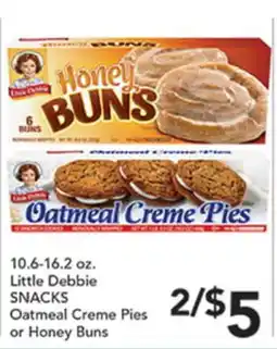 Pete's Fresh Market Little Debbie SNACKS Oatmeal Creme Pies or Honey Buns offer