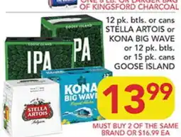 Pete's Fresh Market STELLA ARTOIS or KONA BIG WAVE or GOOSE ISLAND offer
