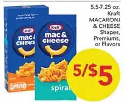 Pete's Fresh Market Kraft MACARONI & CHEESE Shapes, Premiums, or Flavors offer