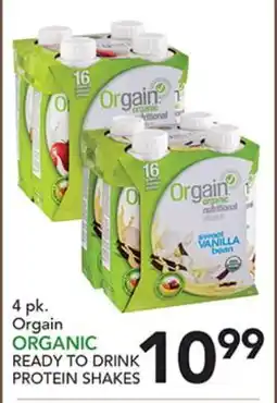 Pete's Fresh Market Orgain ORGANIC READY TO DRINK PROTEIN SHAKES offer