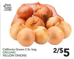 Pete's Fresh Market California Grown 2 lb. bag ORGANIC YELLOW ONIONS offer