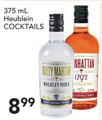 Pete's Fresh Market Heublein COCKTAILS offer