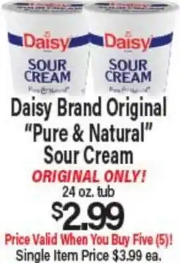 Angelo Caputo's Fresh Market Daisy Brand Original Pure & Natural Sour Cream offer