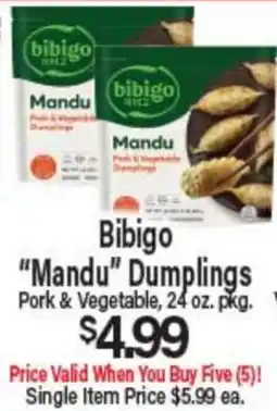 Angelo Caputo's Fresh Market Bibigo Mandu Dumplings offer