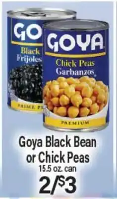 Angelo Caputo's Fresh Market Goya Black Bean or Chick Peas offer