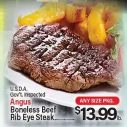 Angelo Caputo's Fresh Market Angus Boneless Beef Rib Eye Steak offer
