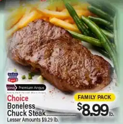 Angelo Caputo's Fresh Market Choice Boneless Chuck Steak offer
