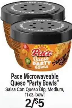 Angelo Caputo's Fresh Market Pace Microwaveable Queso Party Bowls offer