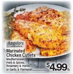 Angelo Caputo's Fresh Market Marinated Chicken Cutlets offer
