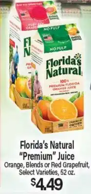 Angelo Caputo's Fresh Market Florida's Natural Premium Juice offer
