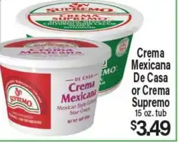 Angelo Caputo's Fresh Market Crema Mexicana De Casa or Crema Supremo offer