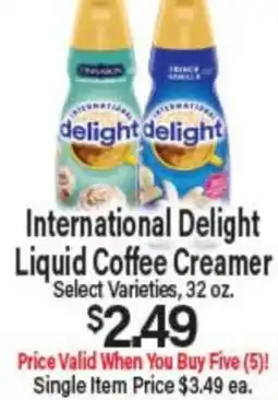 Angelo Caputo's Fresh Market International Delight Liquid Coffee Creamer offer