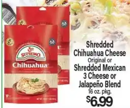Angelo Caputo's Fresh Market Shredded Chihuahua Cheese Original or Shredded Mexican 3 Cheese or Jalapeño Blend offer
