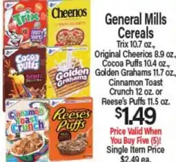 Angelo Caputo's Fresh Market General Mills Cereals offer