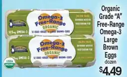 Angelo Caputo's Fresh Market Organic Grade A Free-Range Omega-3 Large Brown Eggs offer