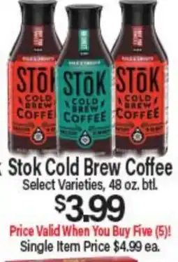 Angelo Caputo's Fresh Market Stok Cold Brew Coffee offer