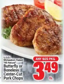 Angelo Caputo's Fresh Market U.S.G.I. Midwestern Raised All-Natural Butterflies or Boneless Center-Cut Pork Chops offer