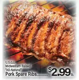 Angelo Caputo's Fresh Market U.S.G.I. Midwestern Raised All-Natural Pork Spare Ribs offer