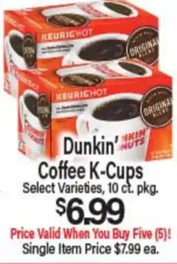 Angelo Caputo's Fresh Market Dunkin' Coffee K-Cups offer