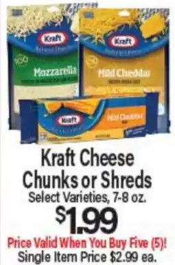 Angelo Caputo's Fresh Market Kraft Cheese Chunks or Shreds offer