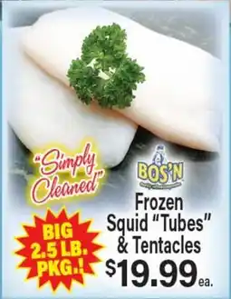 Angelo Caputo's Fresh Market BO'S N Frozen Squid Tubes & Tentacles offer