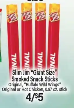 Angelo Caputo's Fresh Market Slim Jim Giant Size Smoked Snack Sticks offer
