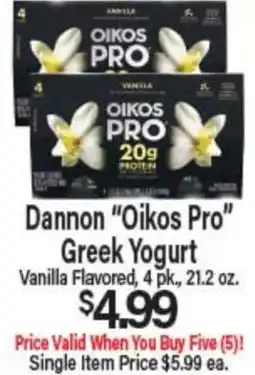 Angelo Caputo's Fresh Market Dannon Oikos Pro Greek Yogurt offer