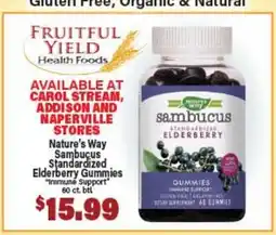 Angelo Caputo's Fresh Market Nature's Way Sambucus Standardized Elderberry Gummies offer
