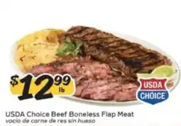 Winn Dixie Usda Choice Beef Boneless Flap Meat offer