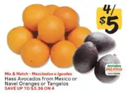 Winn Dixie Hass Avocados from Mexico or Navel Oranges or Tangelos offer