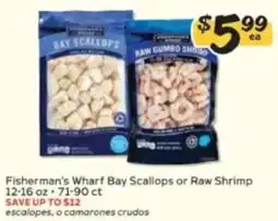 Winn Dixie Fisherman's Wharf Bay Scallops or Raw Shrimp offer