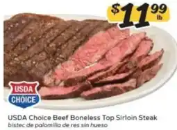 Winn Dixie Usda choice beef boneless top sirloin steak offer