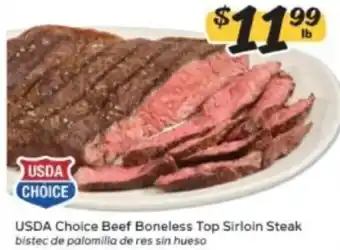 Winn Dixie Usda choice beef boneless top sirloin steak offer