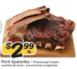 Winn Dixie Pork Spareribs offer