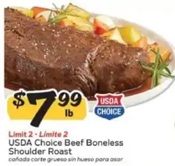 Winn Dixie Usda Choice Beef Boneless Shoulder Roast offer