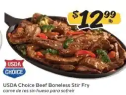 Winn Dixie Usda Choice Beef Boneless Stir Fry offer