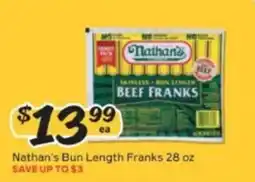Winn Dixie Nathan's Bun Length Franks offer